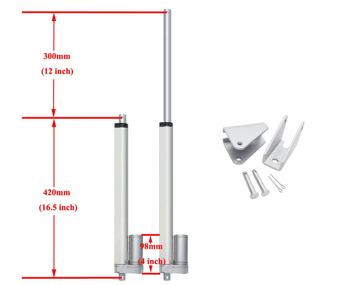 300mm Stroke 12V DC electric motor linear actuator solar tracker 1500N=150KG load 5.7mm/sec for sofa bed|tracker animals|actuator lockactuator |