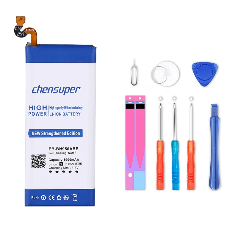 Аккумулятор chensuper для Samsung Note 8 Новая батарея N950 N950F N950U N950N 3900 мАч с инструментами