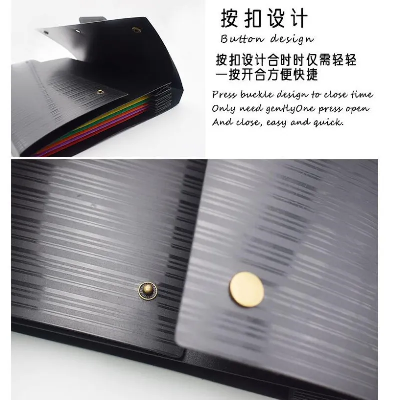 

A4 Filing handheld wallet 6 layers folder document Bag Products Office School hand-held hanging organ File bags suspensible