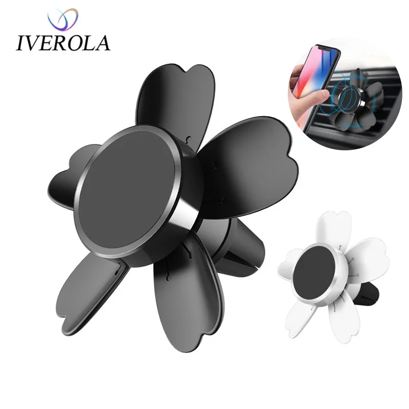 

Univerola Magnetic Car Phone Holder Air Vent Phone Holder for Car Cradle Mount for iPhone XR 360° Rotation Grip Cradle Holder