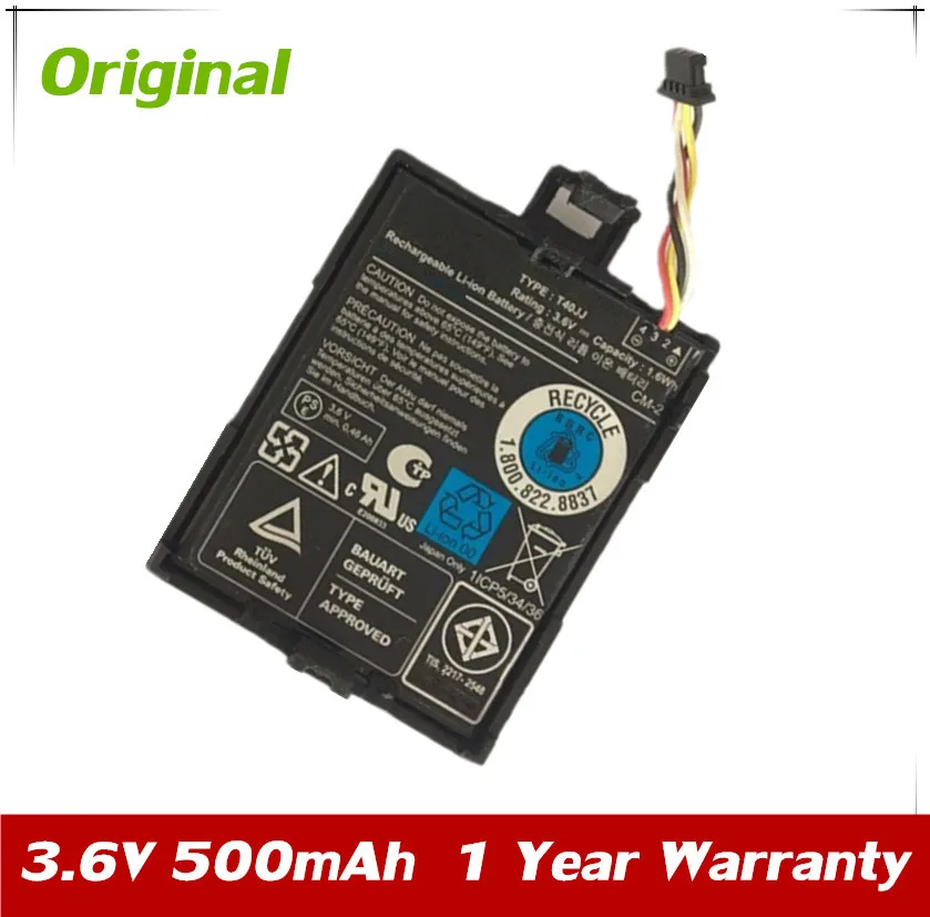 Аккумулятор для ноутбука DELL PERC RAID H710 H710P H730 H810 H830 7 дюймов 3 6 В 1 Вт/ч 500