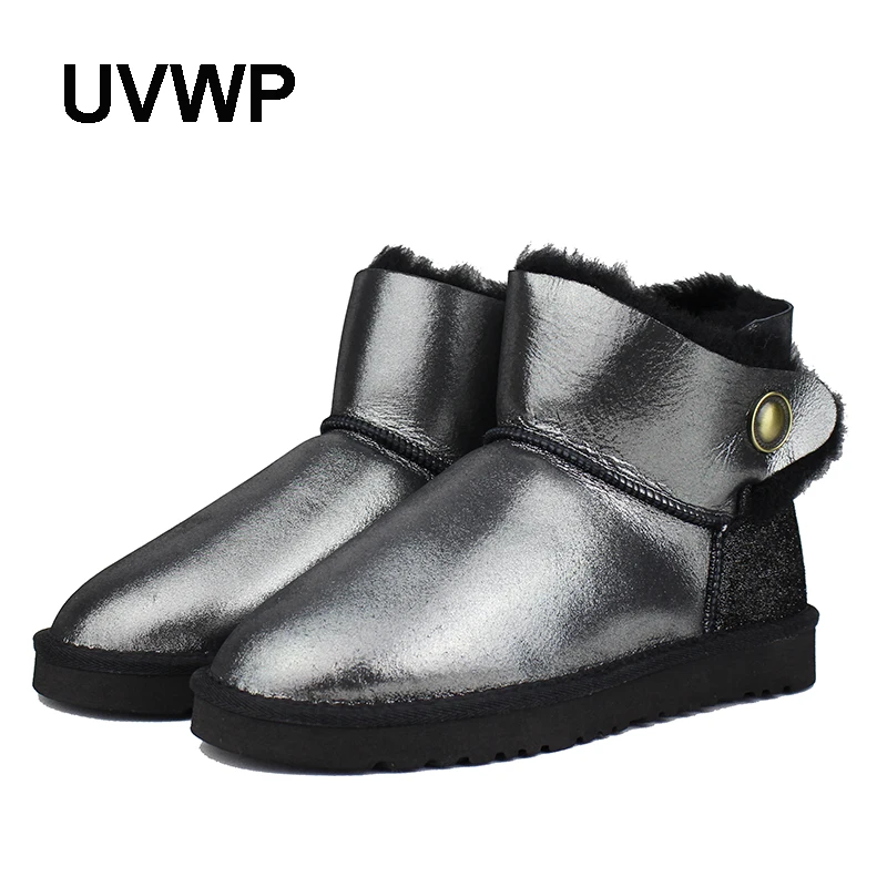 UVWP/Лидер продаж; женские зимние ботинки наивысшего качества; теплые зимние ботинки из натуральной овечьей кожи; женские ботильоны на натуральном меху