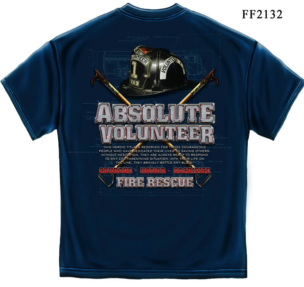 Volunteer Fire спасения футболка абсолютная пожарный пожарные S 3XL s|Мужские футболки| |