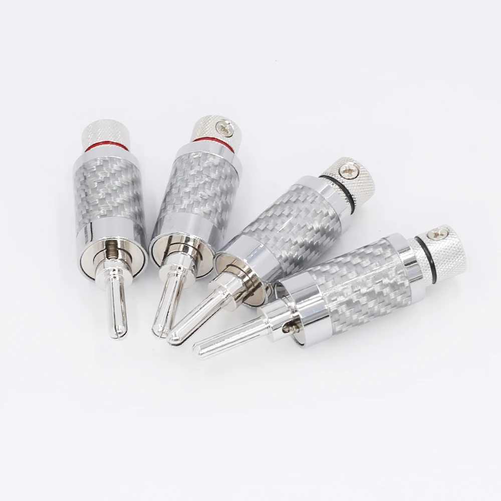 4x HiFi родиевое углеродное волокно разъем типа банан динамик кабель медный hi