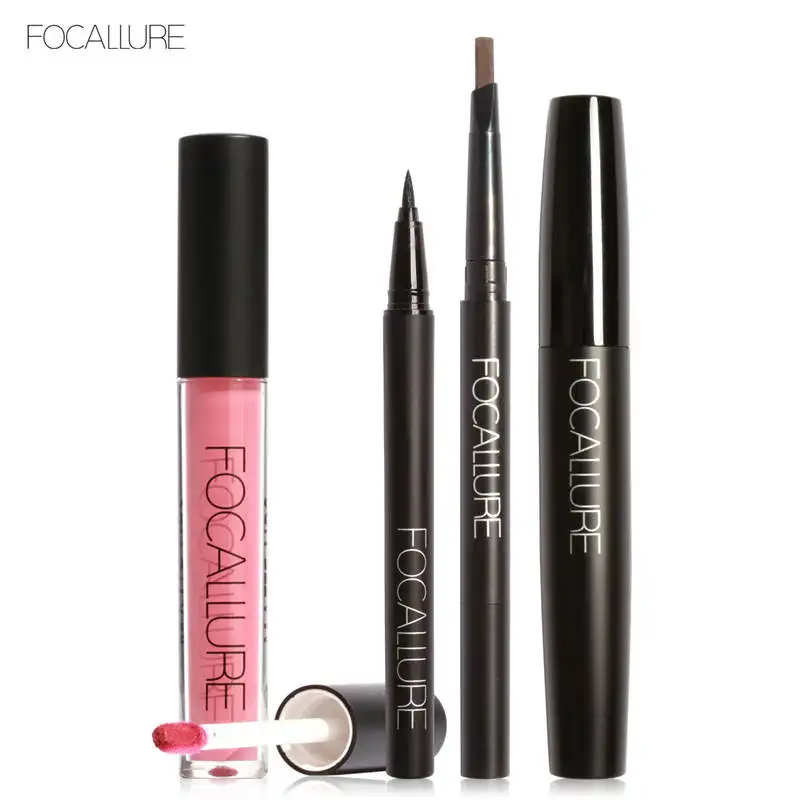 Focallure Новый 4 шт. легкий блеск для Макияж черный Подводка глаз карандаш Матовая