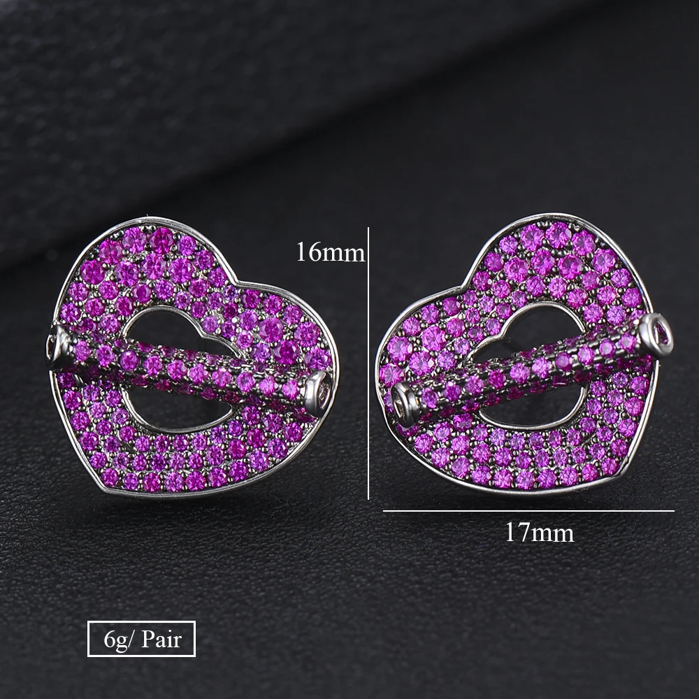 

missvikki Original Brand Cute Sweet Heart 6 Colors Stud Earrings for Women Ladies Fashion Accessories High Quality