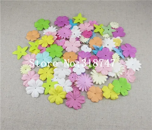 Lucia crafts 24 шт/100 шт 17-27 мм разные цвета бумажные лепестки ромашки цветы для скрапбукинга высечки для наклеек B1201
