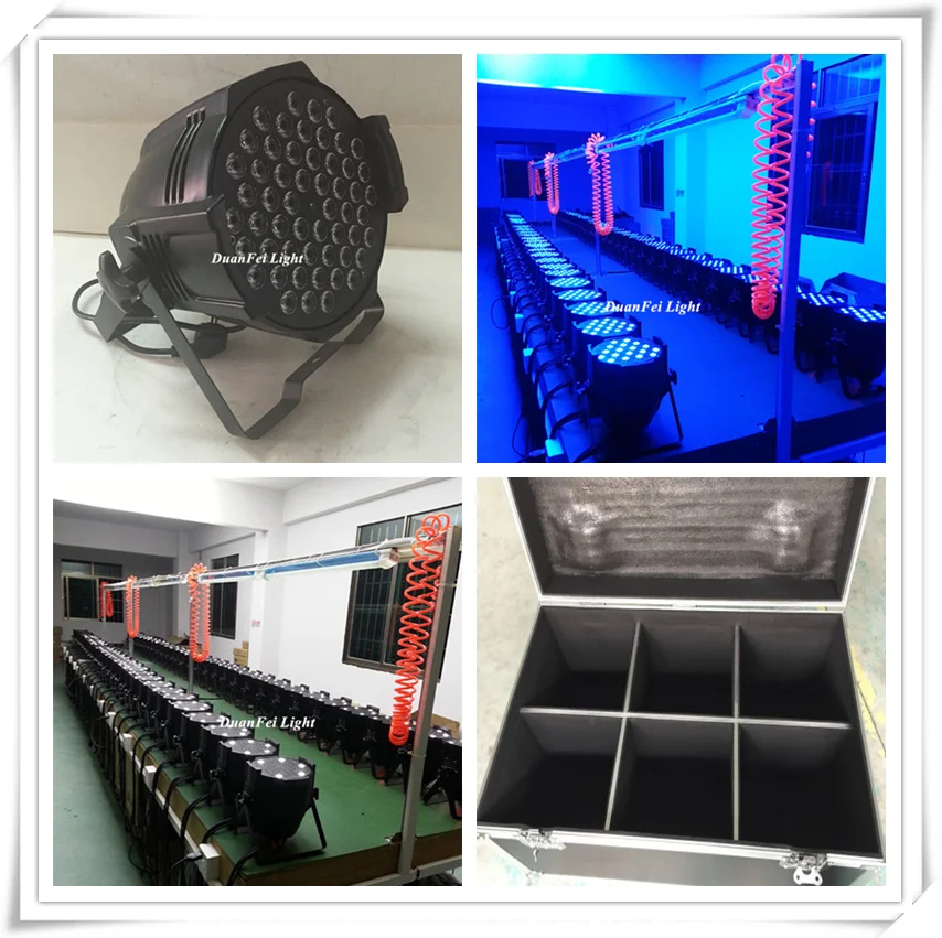 (Roadcase) 6 шт./лот led par 54x3 вечерние цвета 64 dj wash rgbw с flycase | Лампы и освещение