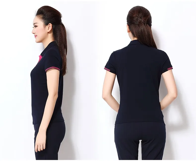 L-7XL летняя хлопковая рубашка для мамы, модная Свободная Женская верхняя одежда с вышивкой для женщин среднего возраста, топы, рубашка поло для женщин размера плюс