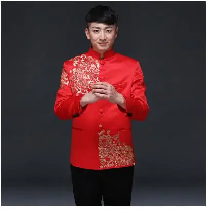 Традиционное мужское китайское платье, платье жениха для мужчин, cheongsam Tang, винтажная одежда, куртка - Цвет: 6