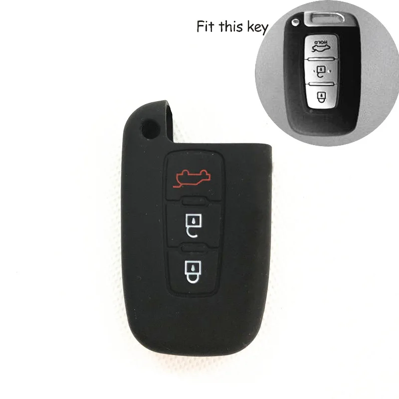 Силиконовый чехол для дистанционного ключа с 3 кнопками Hyundai Equus Genesis Veloster KIA Sportage