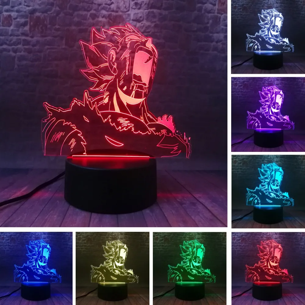 Amroe 2020 Супер Saiyan Vegeta Dragon Ball Z God Goku экшн сила бомбы фигурки 3D 7 цветов ночной