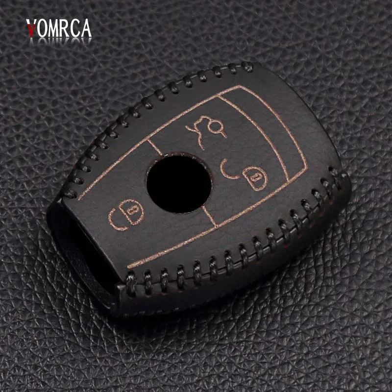 Кожаный чехол бумажник для Mercedes Benz W203 W210 W211 AMG W204 C E S CLS CLK CLA SLK Class|case key mercedes|amg caseamg