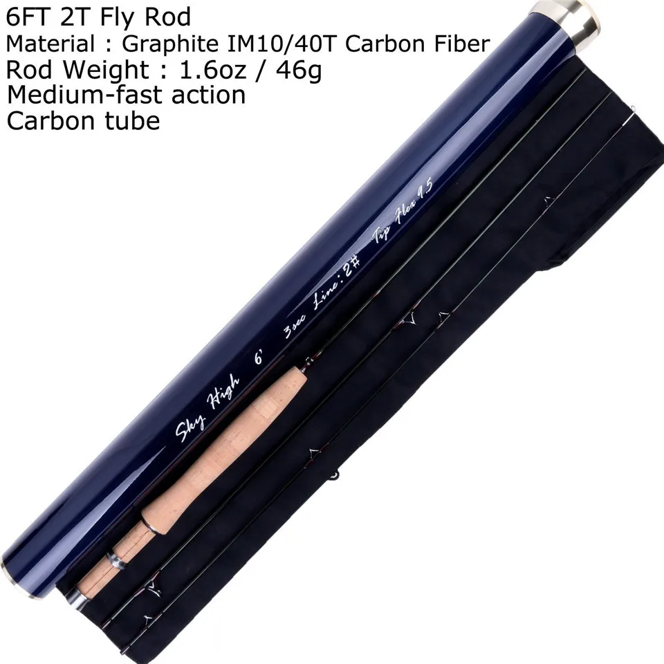 Maximumcatch IM12 (40 + 46 т) углерода skyhigh 6023 fly Удочка с cordura трубки 6ft 2wt 3 шт. род|fishing rod|fly rodfly