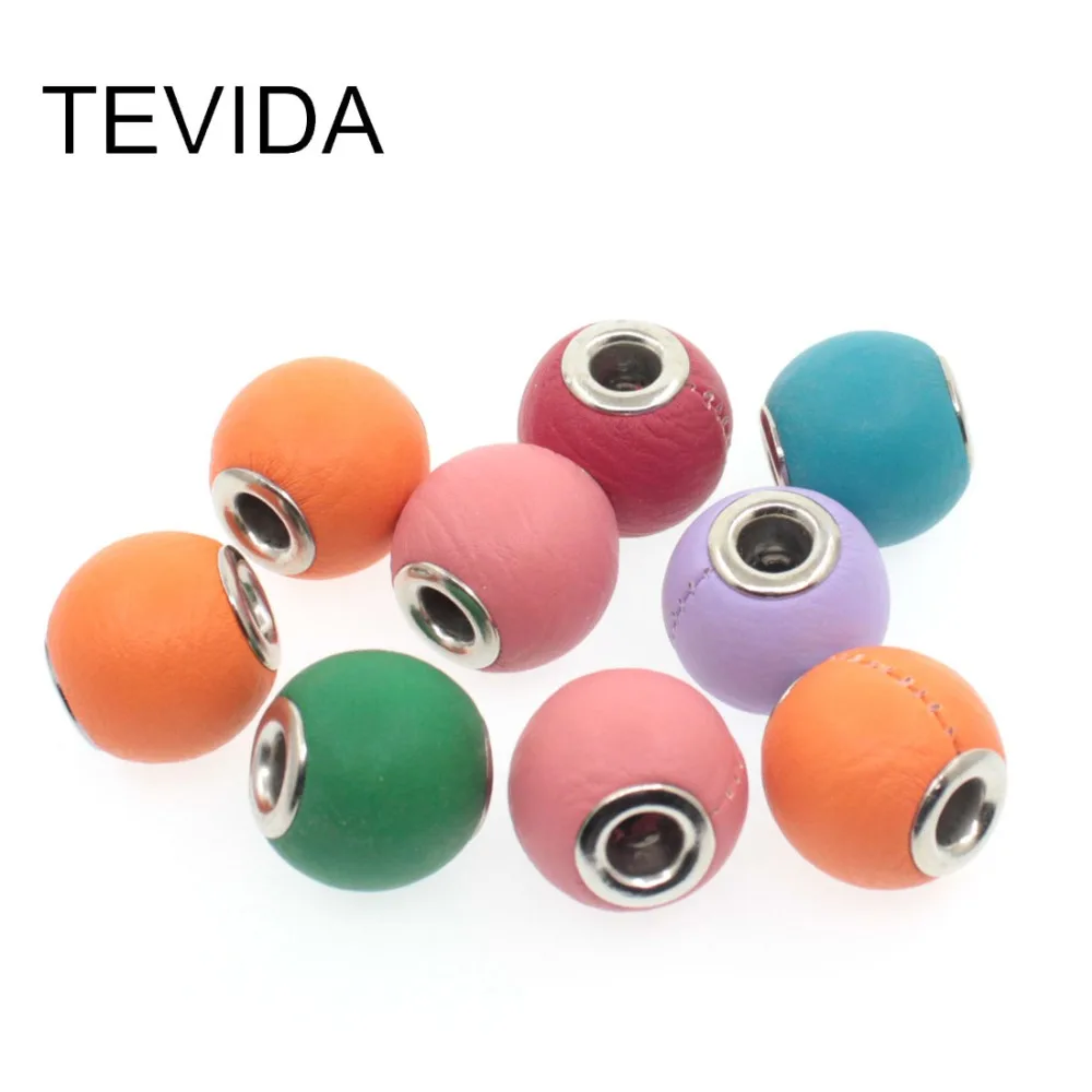 Tevida R38 14 шт. искусственная кожа бусины разных цветов 9 для изготовления ювелирных