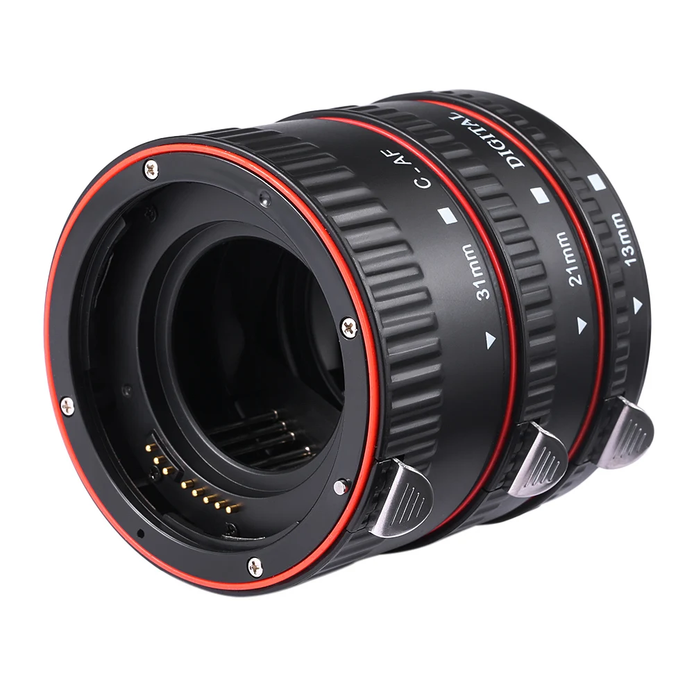WEIHE Auto Focus Macro Extension Tube Set for Canon SLR Cameras EF EF-S Lens 700d t5i 7d 5d Accessory 13MM 21MM | Электроника