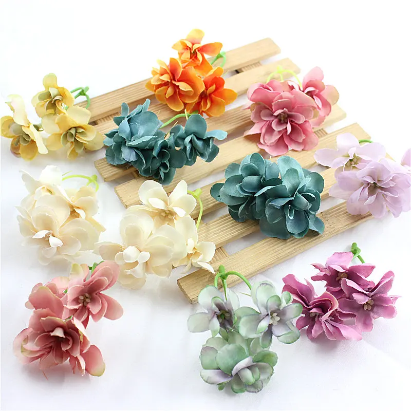 1 шт. Ретро seda hartencia Flores Artificiais baratos Para O casamento decora carro материал DE coroa Noiva cocar flor falsifica