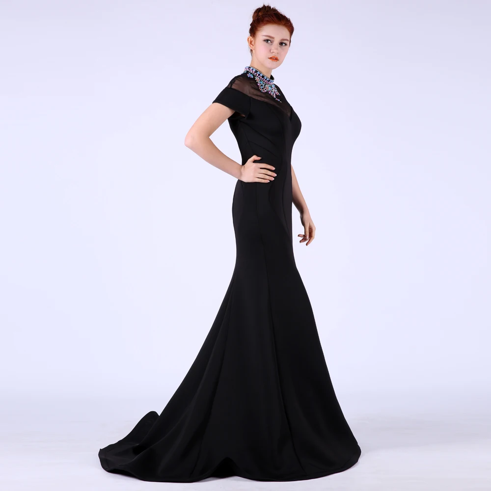 Vestidos De Festa Largos elegantes вечерние платья 2019 длинные Черная Русалка для вечеринок