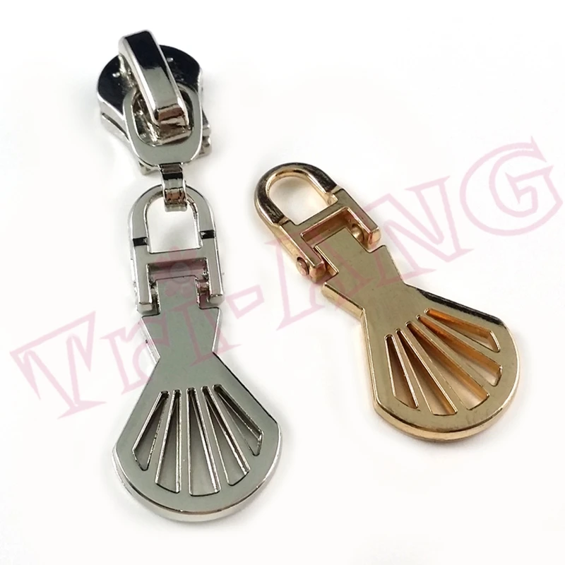 

20pcs/lot, Exquisite Shell Shape 5# Zipper Sliders Plating Metal Zipper Pulls