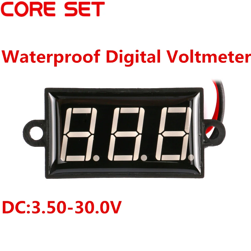 0 56 &quotМини цифровой вольтметр водонепроницаемый измеритель напряжения