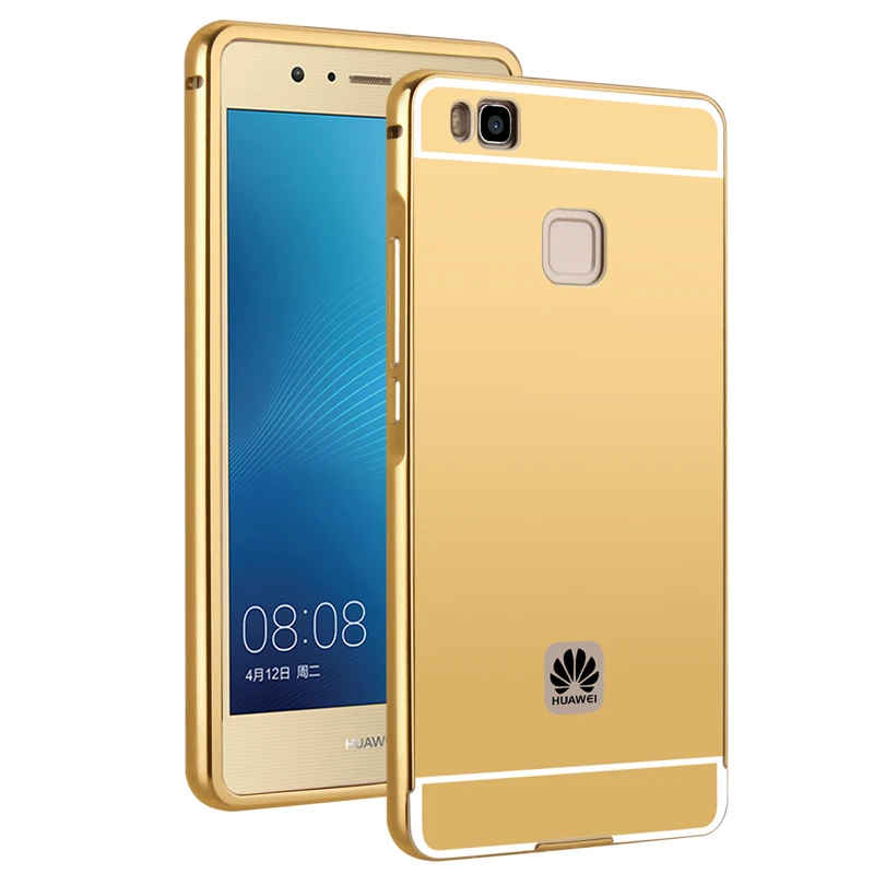 Зеркальный чехол MAKAVO с металлической рамкой для телефона Meizu M5 Note M5S P8 lite 2017 Honor 9 Lite