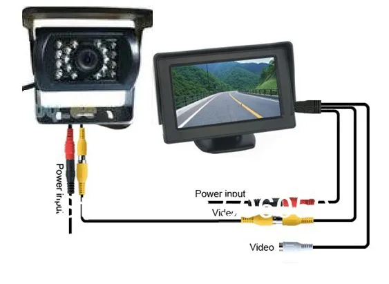 Free shipping 18 IR LED CMOS Waterproof car Camera+4.3&quot LCD Car Rearview Monitor kits Parking Assistance|car night camera|camera buttoncar keypad