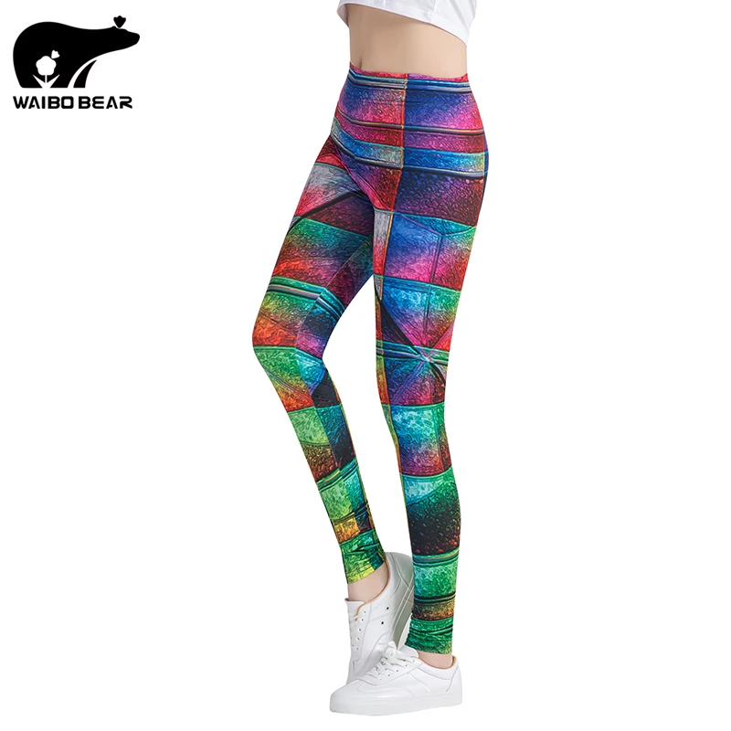 

Пикантные разноцветные леггинсы с принтом из мультфильма «для Для женщин тонкий Панталоны Фитнес Бодибилдинг леггинсы быстросохнущая Стр...