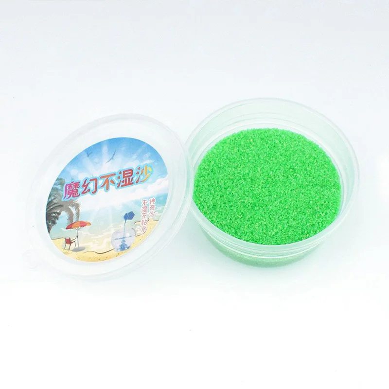 Green 45G DIY Not Wet Magic Sand Non-Toxic Handmade Toys Children Education Toys Novelty Color Magic Space Sand Funny Boys Girls Toys - Цвет: Green
