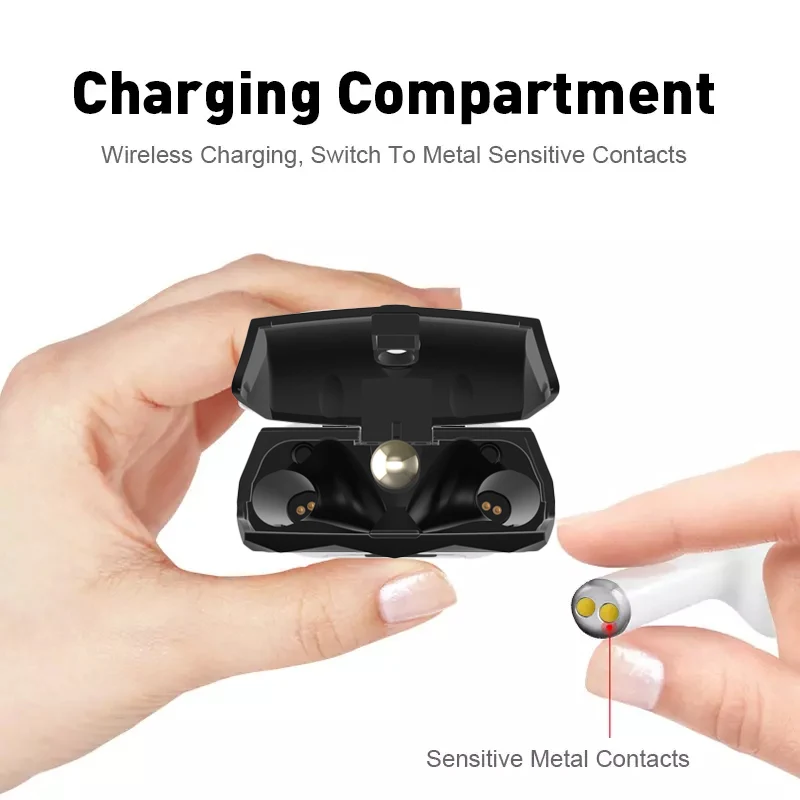Мощность банка для сотового телефона с Беспроводной наушники вкладыши TWS 5 0 Bluetooth
