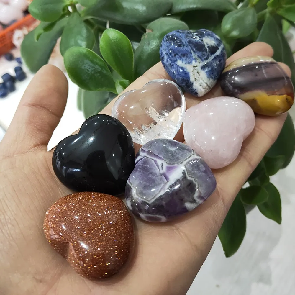 

all kind of stone natural crystal quartz heart Dream amethyst Heart Healing