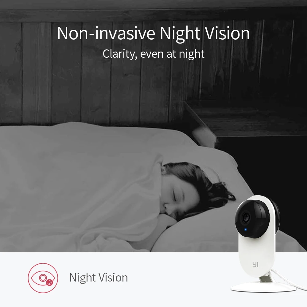 Домашняя камера 4 шт. YI Home Camera 720p 4PCS Pack 111° широкоугольный объектив Двухсторонняя