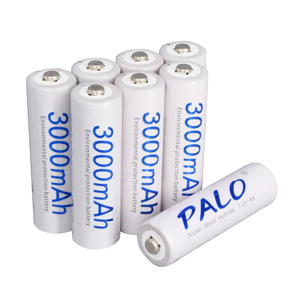 PALO AA Аккумуляторная батарея 1 2 V AA3000mAh Ni MH предварительно Заряженная