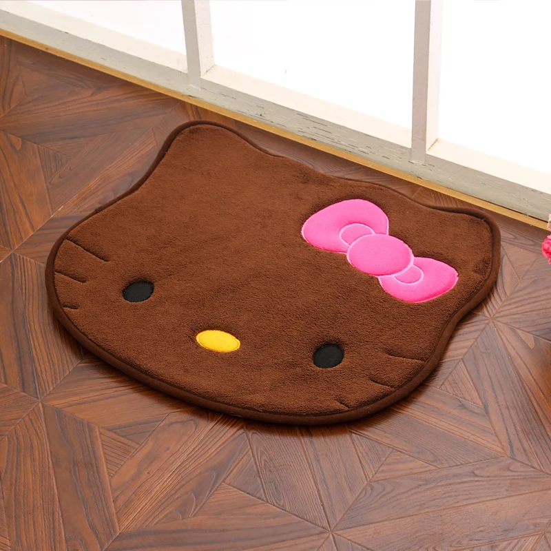 Hello kitty коврик для ванной комнаты Противоскользящий замшевый водопоглощающий круглый коврик для ванной комнаты hello kitty коврик для ванной двери дешевые KT Cat Симпатичные Коврики