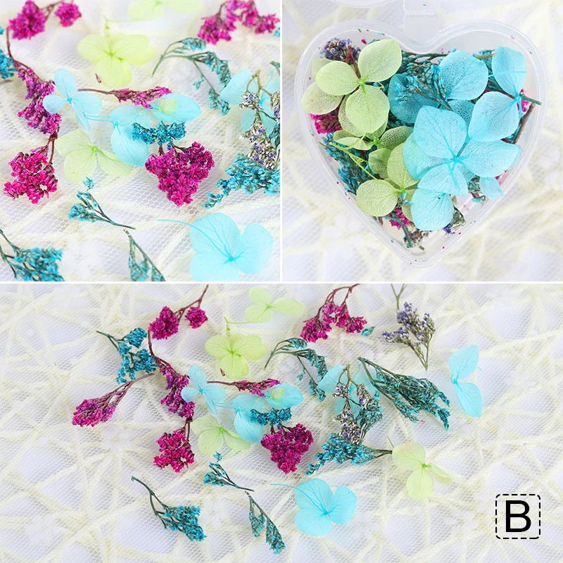 1 коробка Микс сушеных цветов для дизайна ногтей сделай сам консервированный