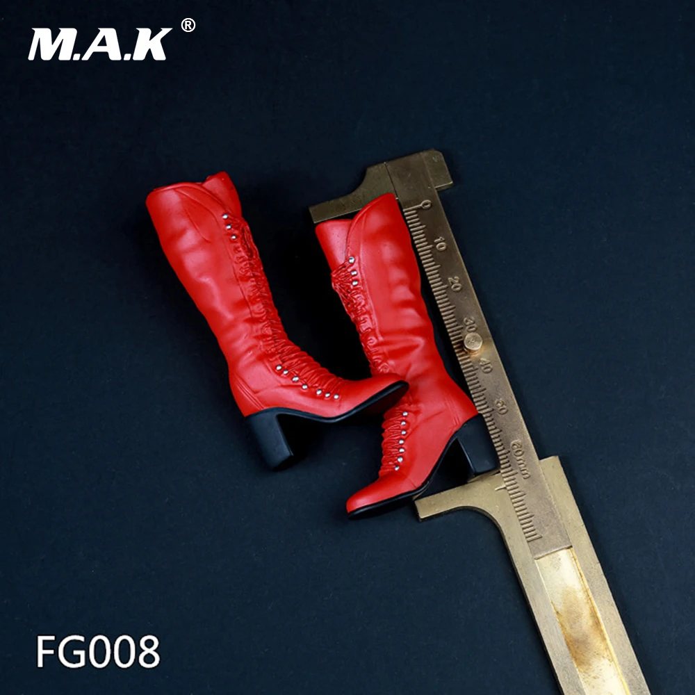 1/6 Scale Female High Heels 1:6 Mid Boots Red/Black 3 Styles ombat Shoes for 12'' Girl Steel Skeleton Jiaodoll PH Action Figure |