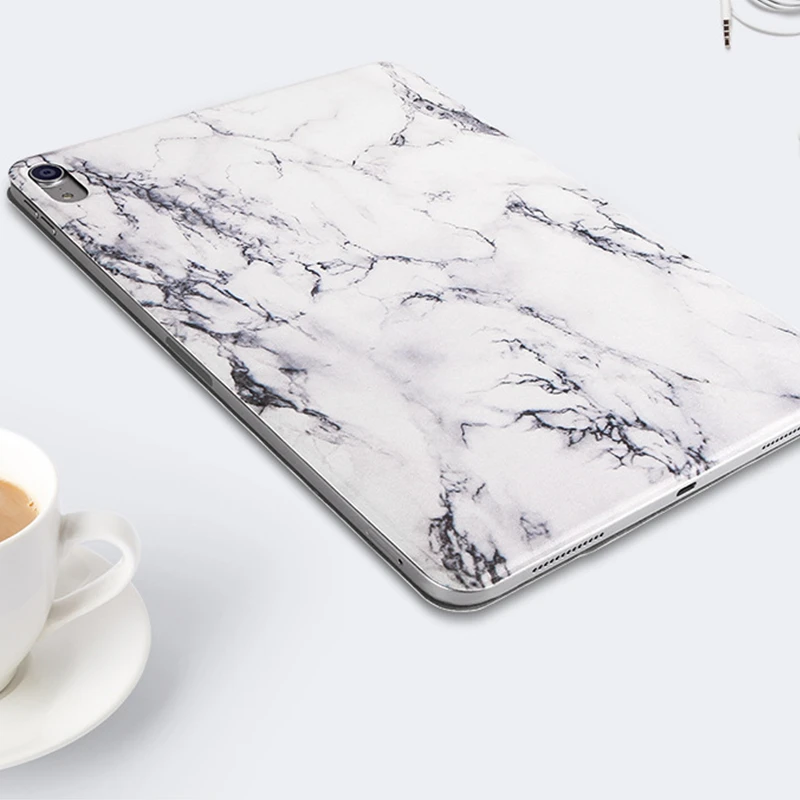 Чехол с мраморной текстурой для iPad Pro 11, ультра тонкий смарт-чехол с подставкой и откидной крышкой для iPad Pro 12,9, с функцией автоматического сна/пробуждения, чехол+ ручка
