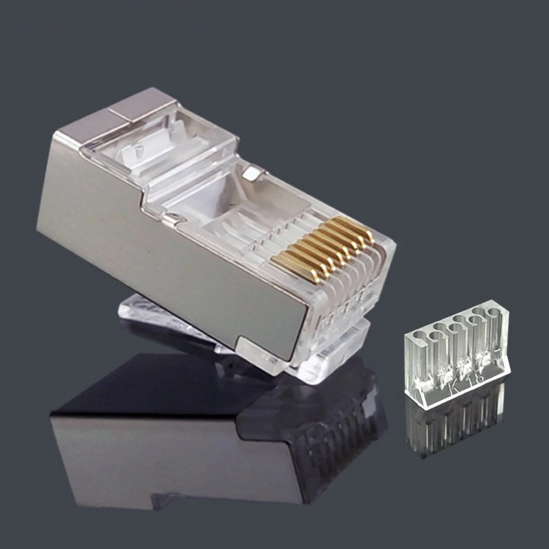 Xintylink cat6 rj45 разъем ethernet Кабельный экранированный позолоченный сетевой stp rj 45 8p8c cat