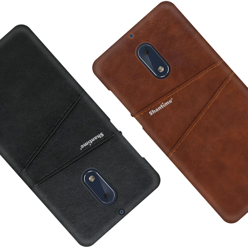 Роскошный винтажный кожаный чехол для Nokia 6 телефона 2 1 слот карт PU | Мобильные