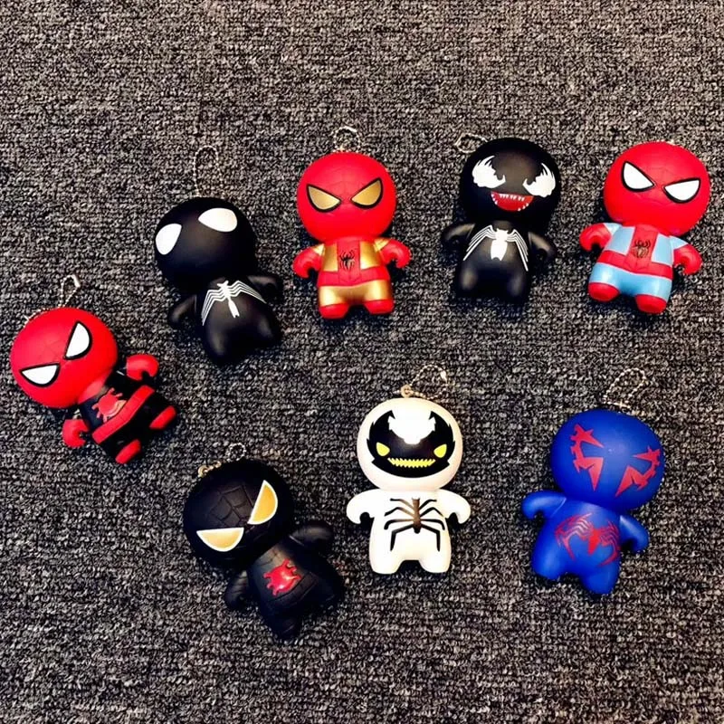 Marvel Фигурки Мстителей супергерои красный черный Человек паук яд брелок игрушки