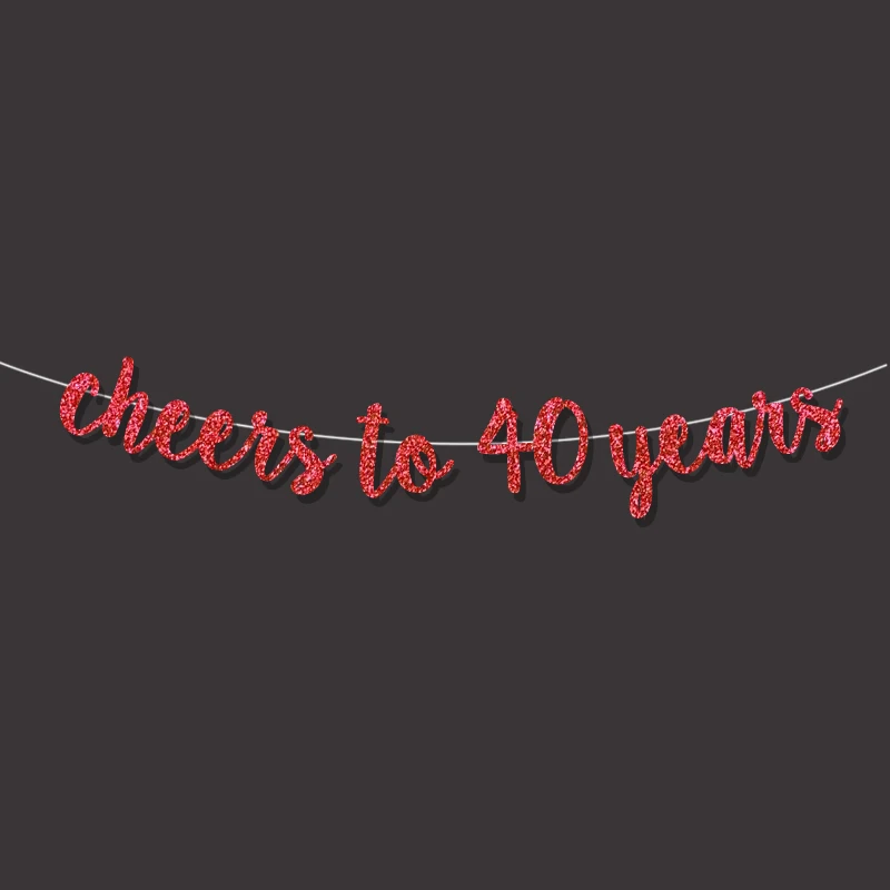 40-й день рождения украшения для cheers до 40 лет баннер с днем рождения золотой знак Свадьба юбилей вечерние украшения