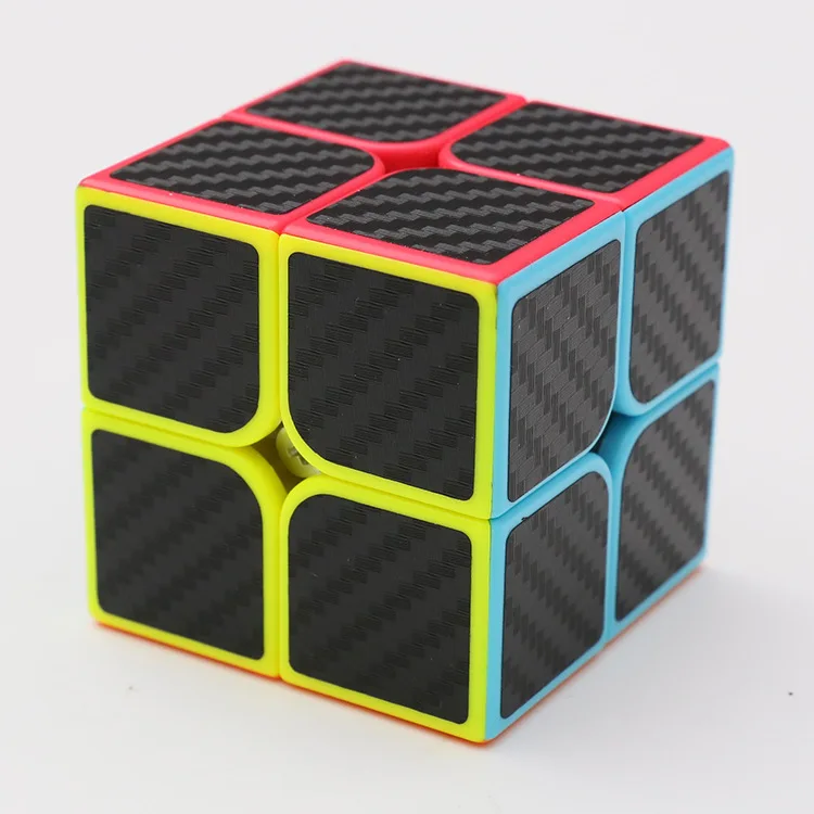 cube 2X2 3x3x3 наклейка из углеродного волокна скорость магические кубики головоломка игрушка для детей подарок игрушка для молодых взрослых инструкция Профессиональный Кубик Рубика - Цвет: cube 2X2