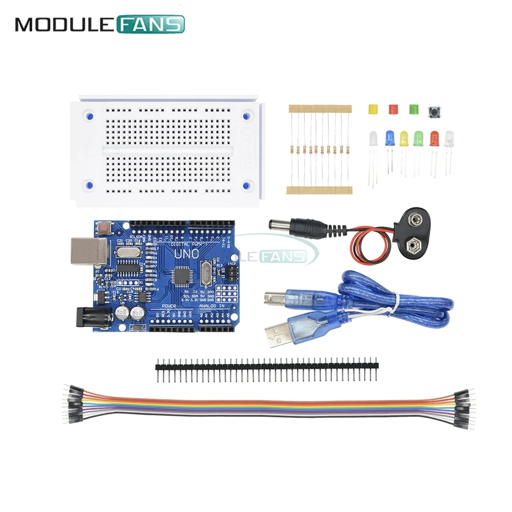 1 набор электронных аксессуаров для творчества стартовый 35 продуктов Arduino Uno R3
