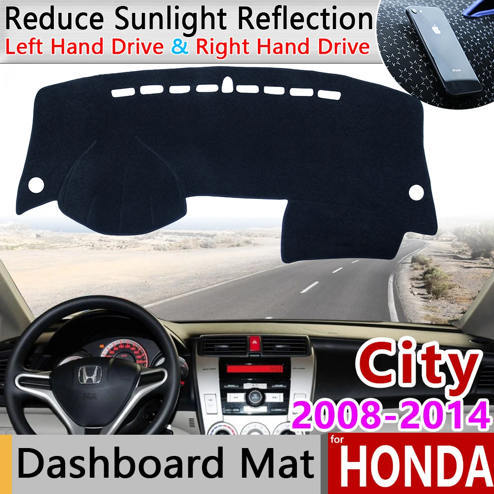 Для Honda City 2008 ~ 2014 Противоскользящий коврик на приборную панель солнцезащитный