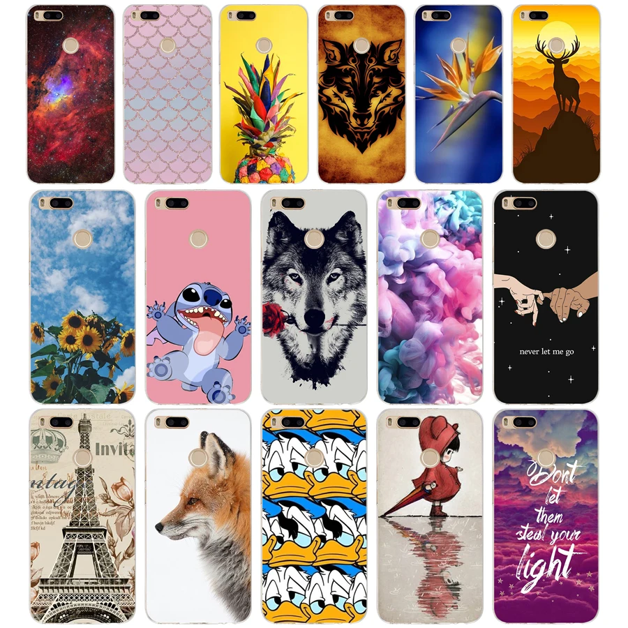 P silicone Cover For Xiaomi MI A1 Case Full Protection Soft tpu Back Phone Cases Xiomi bumper Coque | Мобильные телефоны и