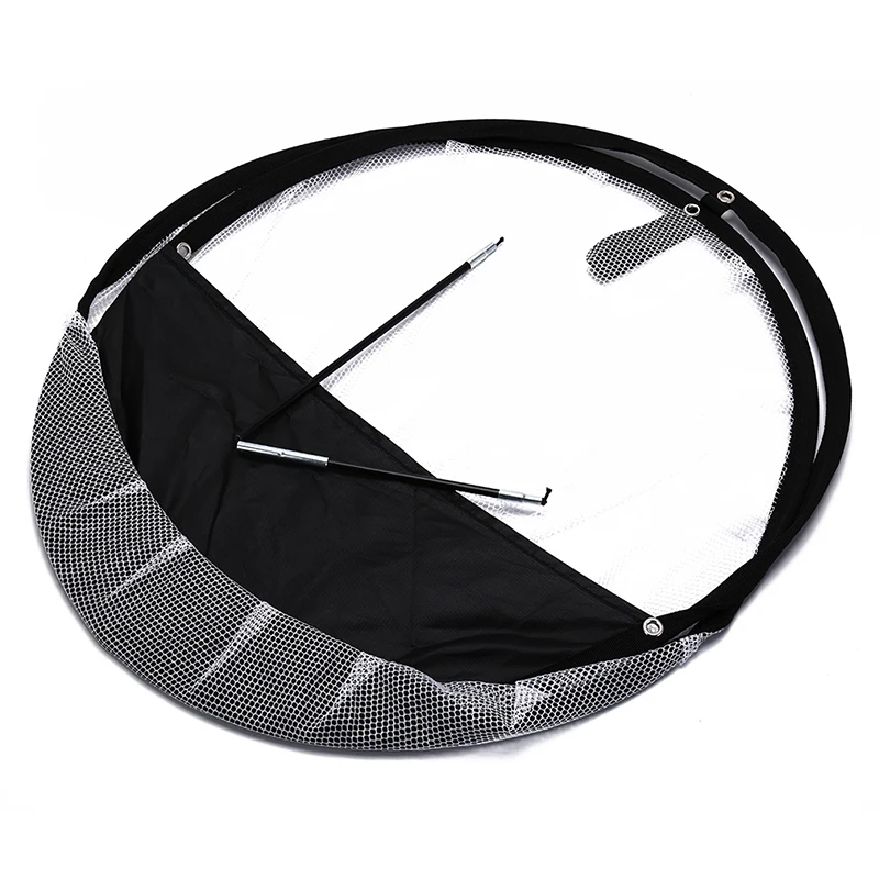 

Portable Golf Training Chipping Net Black PP + Nylon + Mesh Material Hitting Aid Golf Practice Net Cage Indoor Outdoor Bag