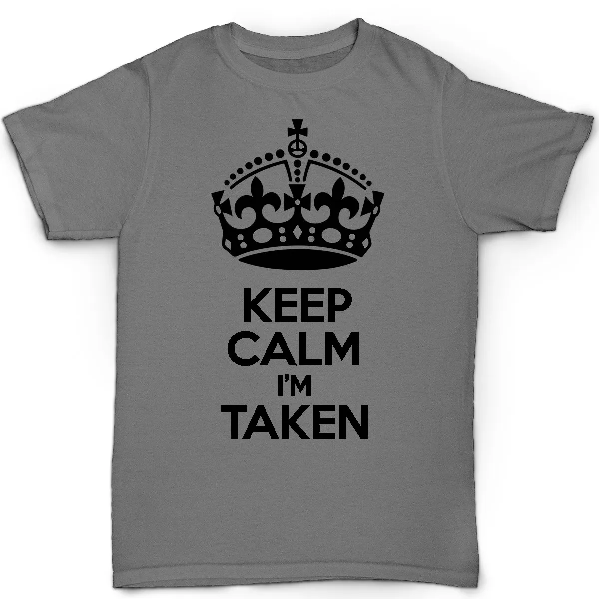 Keep Calm I'm приняты Для мужчин's футболка отношения забавные цитаты подарок на