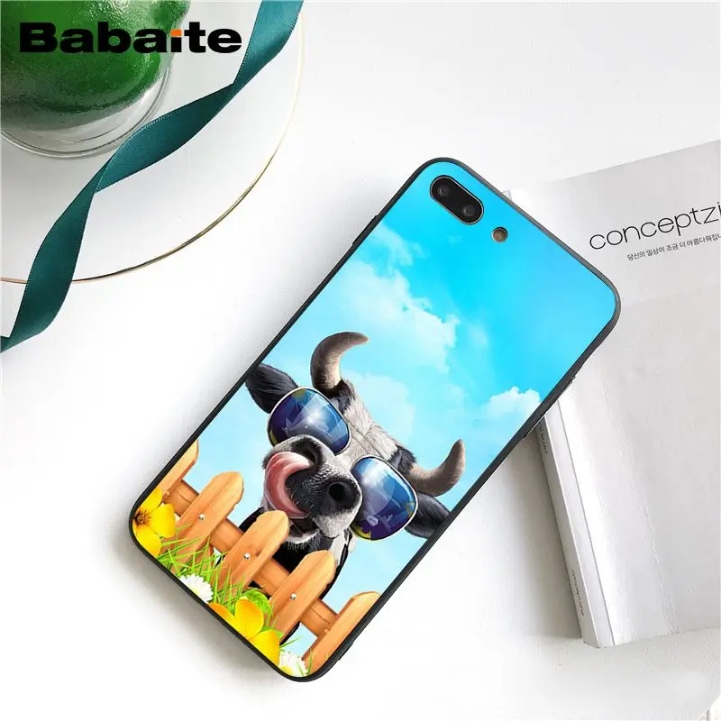 Милый чехол для телефона с мультяшным принтом животных коров iphone 11 12 Pro Max 5 5Sx 6 7 7plus