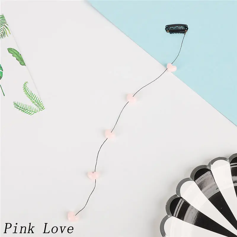 Pink love 27.5cm Украшение для волос повязка для головы повязки на голову цепочка с кисточками Висячие заколки для волос голова кусок женщины девушки голова прикрепление к волосам ювелирные изделия - Окраска металла: Pink love 27.5cm