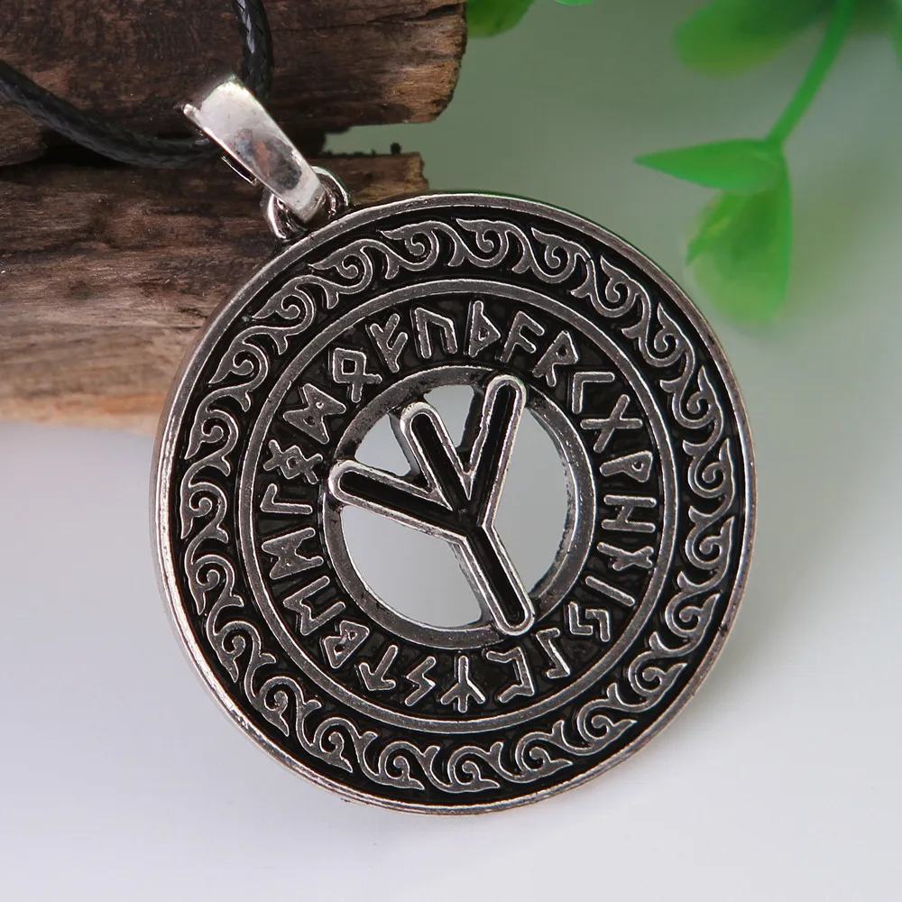 Круглую подвеску Viking Tyr Rune в Руне Прямая поставка|viking runes|viking vikingviking rune pendants |