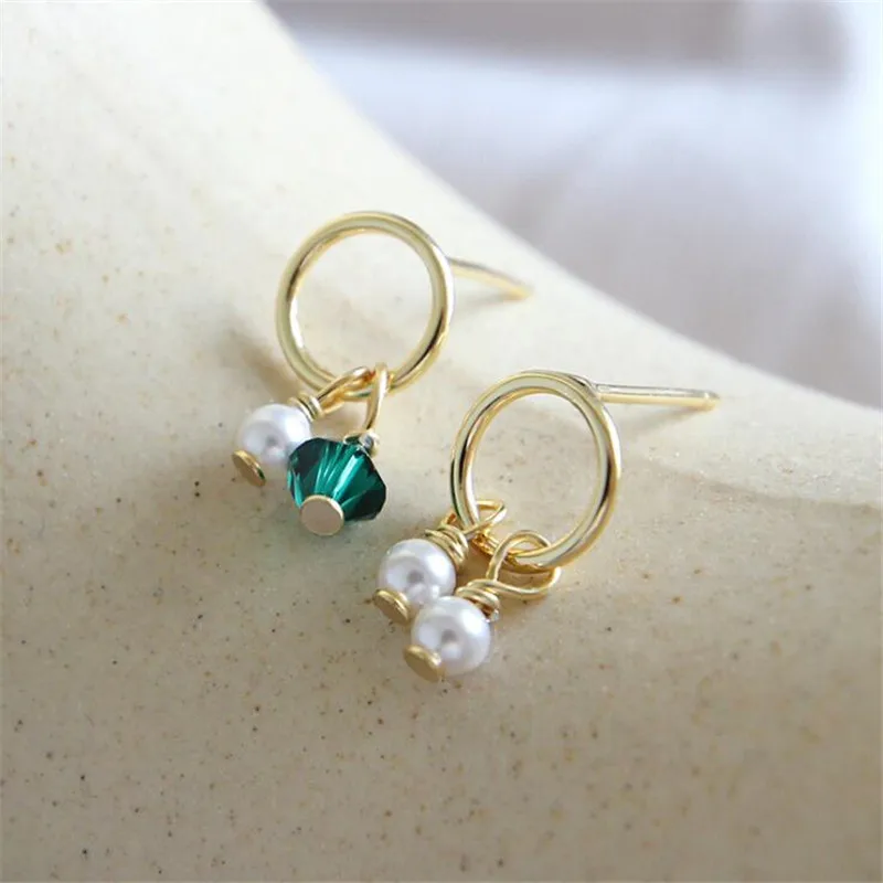 Темперамент Для женщин ювелирные изделия зеленый 4A Циркон пресноводный жемчуг